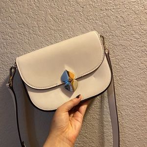 kate spade white and purple crossbody